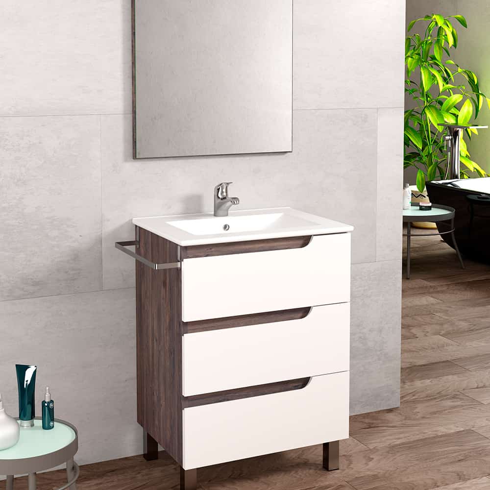 Mady 60 roble cebil blanco mate