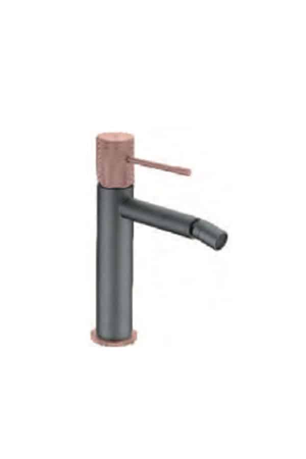 Monomando de bide gris mate champagne serie Line